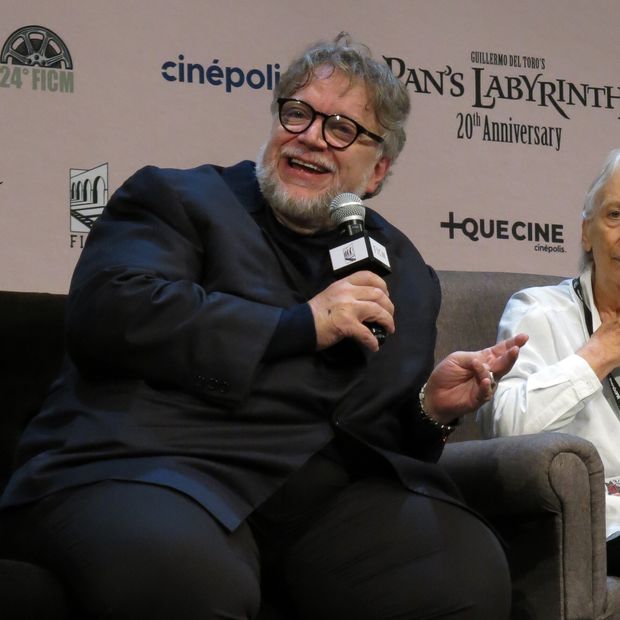 Guillermo del Toro y Bertha Navarro el 18 de octubre 2026 en el Festival Internacional de Cine de Morelia.